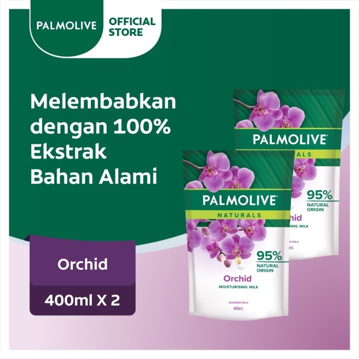 PALMOLIVE NATURALS ORCHID REFILL SABUN MANDI 400ML - ISI 2 RPX