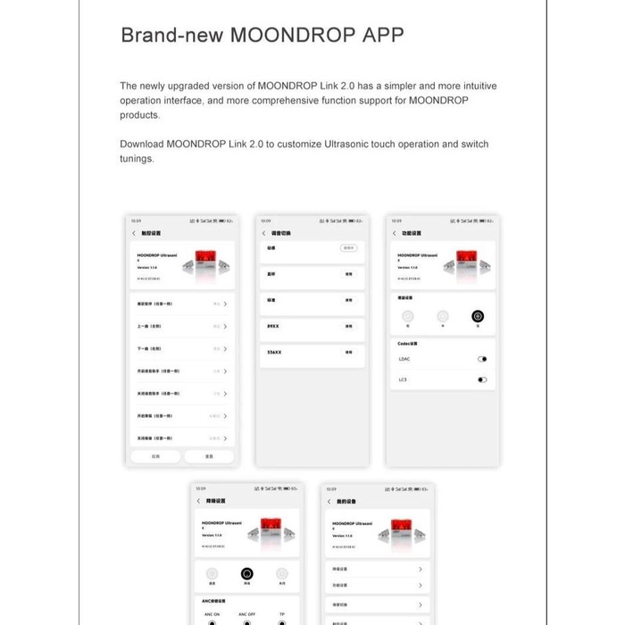 MOONDROP ULTRASONIC Bluetooth 5.3 ANC Ambient Mode Hybrid True Wireless TWS Harga MurahBebas