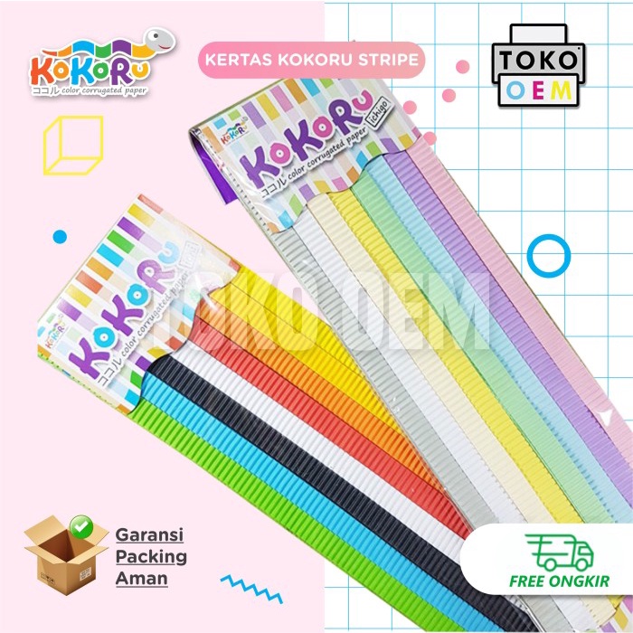 

KOKORU KERTAS STRIPE BERGELOMBANG ICHI ICHIGO ICHIRO CORRUGATED PAPER