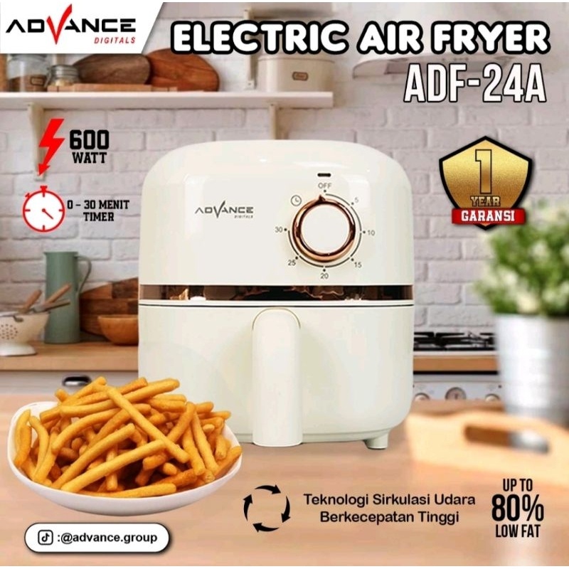 Advance Air Fryer Low Watt 600W Kapasitas 2.4 Liter