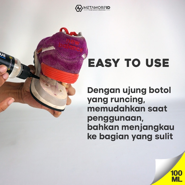 

DISKON LEM SEPATU SUPER KUAT / PENGHILANG BEKAS LEM METAMORFID PAKET KOMBO 100ML READYY