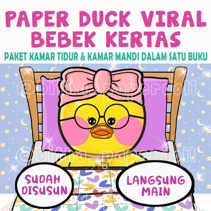 Mainan Anak Bebek Kertas Paper Duck Viral