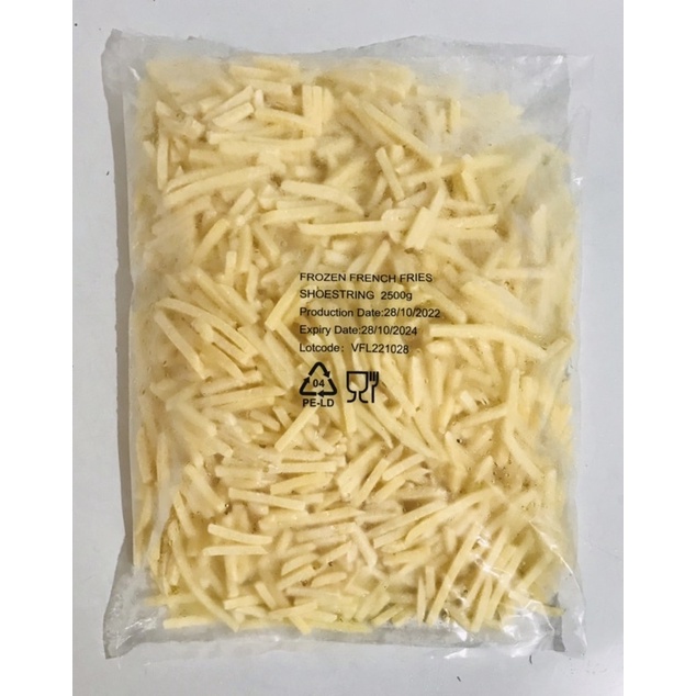 

KENTANG SHOESTRING 2 KG / CRINKLE CUT 2 KG / STRAIGHT CUT / KENTANG GORENG BEKU POLOS