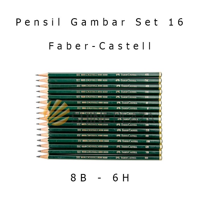 

ATKJaya- Drawing Pencil Set - Pensil Gambar Faber Castell Isi 16 - Pensil 2B