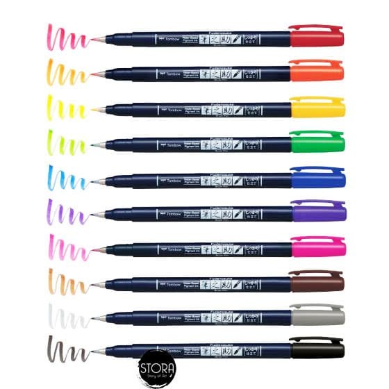 

ATKJaya- Tombow Fudenosuke Brush Pen Hard Color/Calligraphy