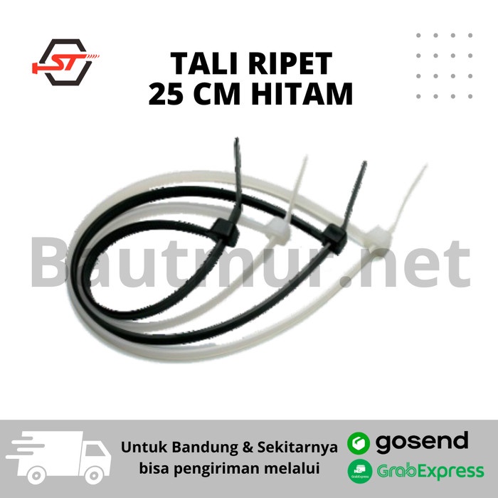 

ATKJaya- Tali Ripet 25 cm Hitam - Kabel Ties 25 cm - Nylon Cable Tie 3.6x250mm