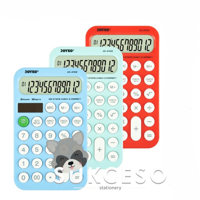 

ATKJaya- Joyko Calculator CC-47CO / Kalkulator 12 Digits Check Correct Murah
