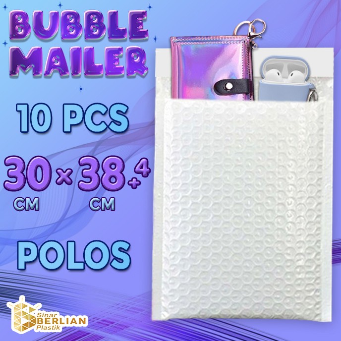 

ATKJaya- Amplop Bubble Mailer Wrap Polos Putih Premium Quality 30x38+4 - 10PCS
