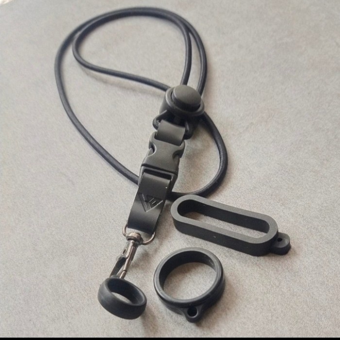 

ATKJaya- Lanyard String Mix Leather Emboss Free 3 Rubber Ring