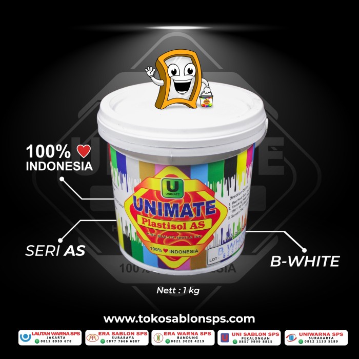 

ATKJaya- Plastisol Unimate AS B White 1kg
