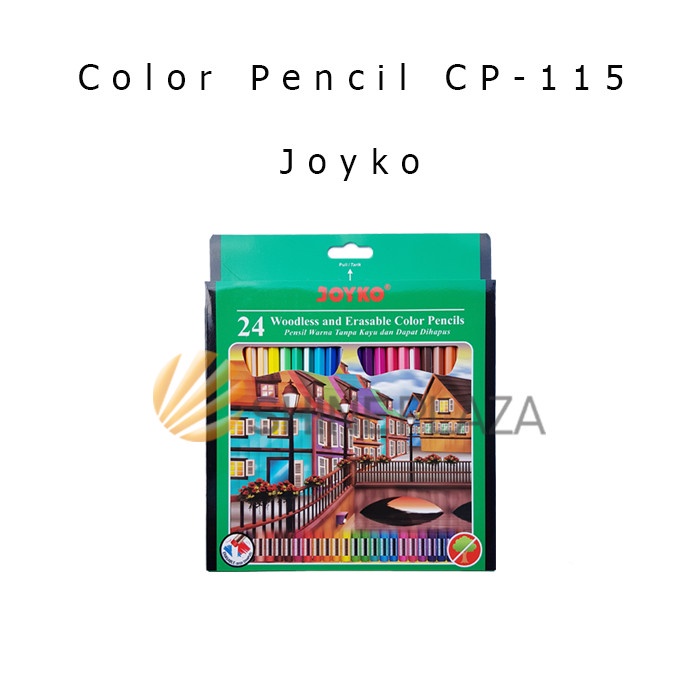 

ATKJaya- Pensil Warna Joyko 24 Warna CP-115 - Pensil Warna Bisa Dihapus Joyko