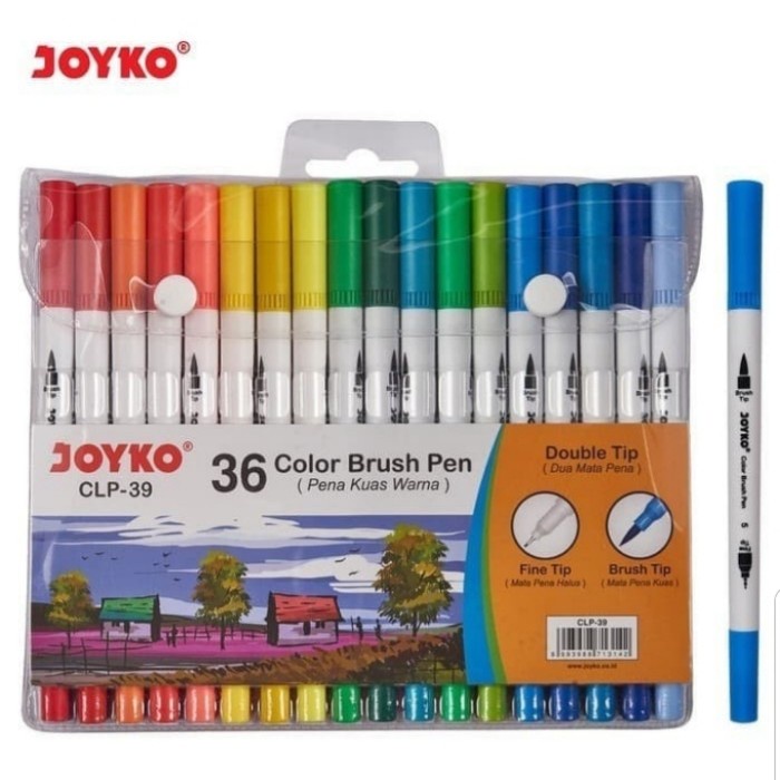 

COLOR BRUSH PEN PENA KUAS WARNA JOYKO CLP -39 36 WARNA COLOR