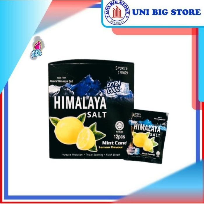 

JH8 Permen Himalaya SALT MINT Sports Candy Lemon 15gr x 12 sachet DUS BOX