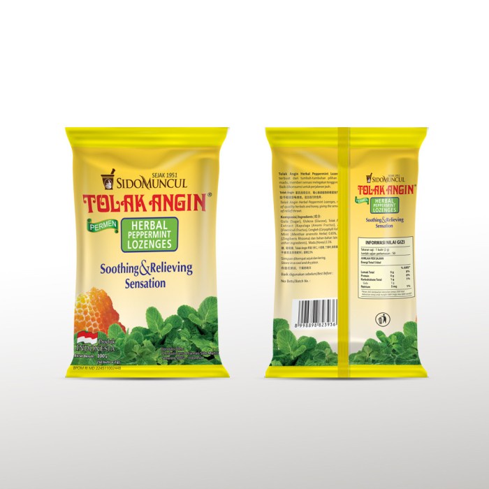 

JH8 Permen Tolak Angin Polybag SIDOMUNCUL isi 50 Butir