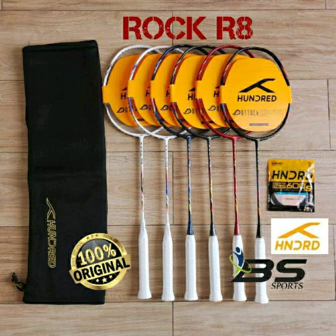 Raket Badminton HUNDRED ROCKR9 R8 HNDRD ROCK R9 R8 Original