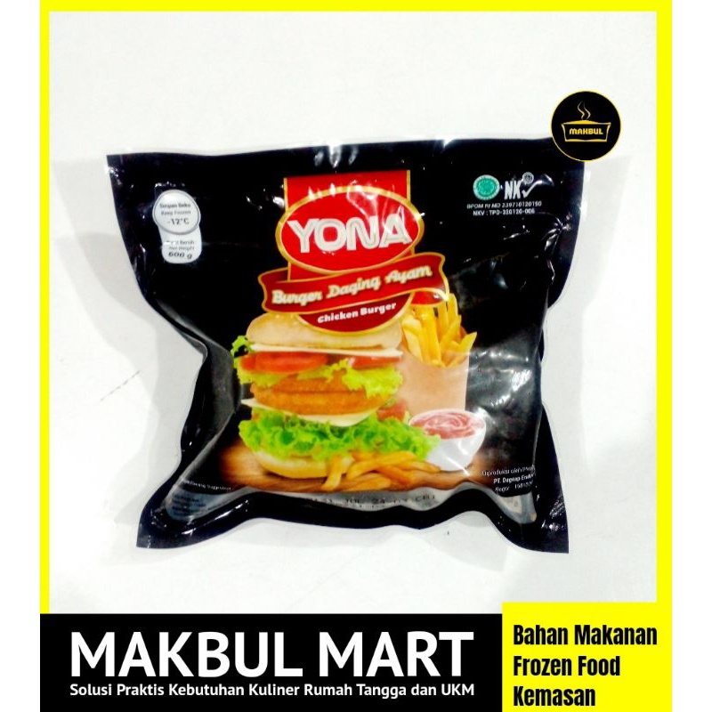 

Yona Chicken Burger 600gr