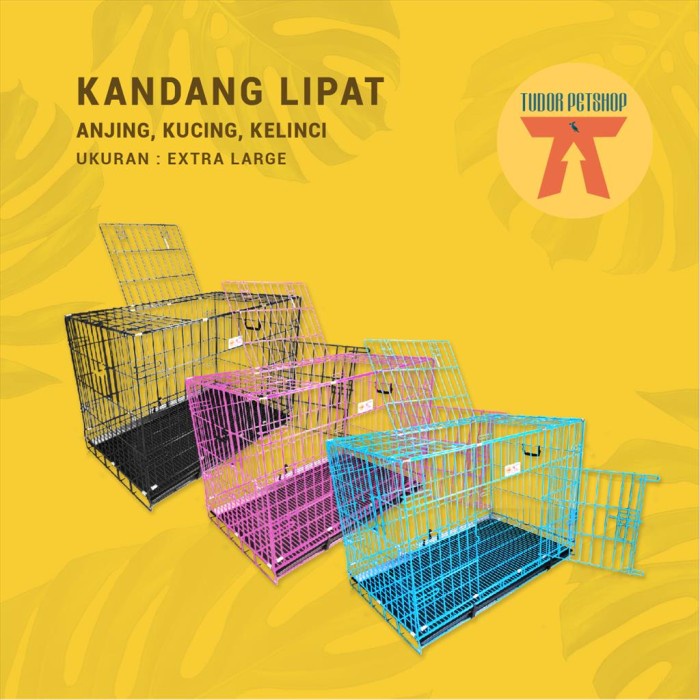 KANDANG LIPAT BESI Kucing Anjing Burung MARKOTOPS SIZE XL 76x48x56 cm DiskonJual MurahHarga
