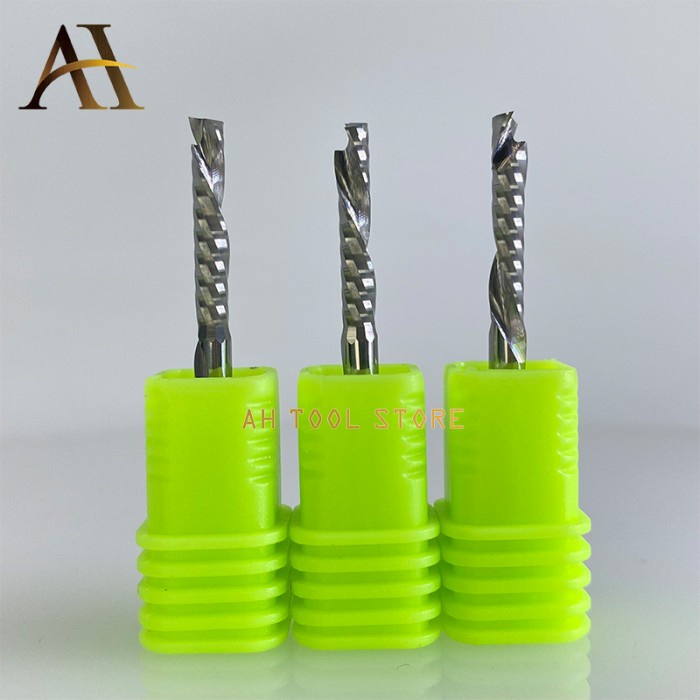 END MILL SINGLE FLUTE ULIR TERBALIK 3.175MM CNC ROUTER MDF ACRYLIC ACP