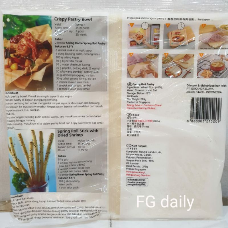 

Kulit lumpia TYJ spring roll / kulit pangsit TYJ / spring roll TYJ pastry halal MUI