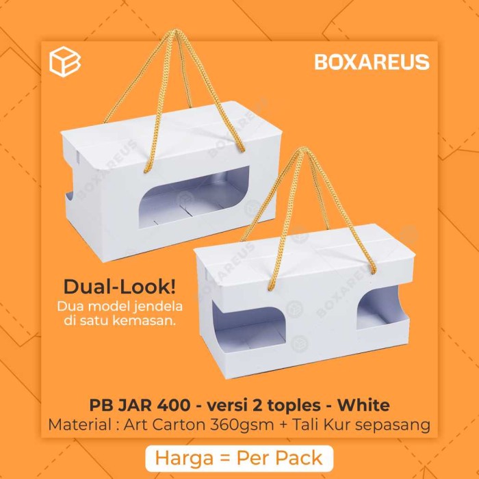 

SOUVEN- Box Toples Tabung Jar 300 - 400ml Packaging Dus Hampers PB Jar Duo