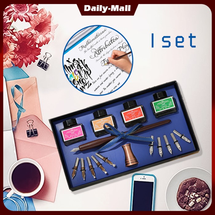 

CALLIGRAPHY SET INK PEN KALIGRAFI CALLIGRAPHY PEN SET FOUNTAIN PEN