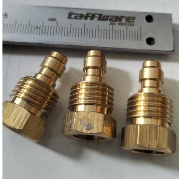 Kupler Jantan Mini Drat Dalam Kuningan - Kupler Jantan Mini