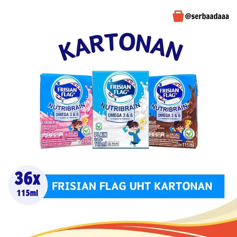

Frisian Flag Susu Uht Nutribrain 115ml x 36 Pcs Kartonan