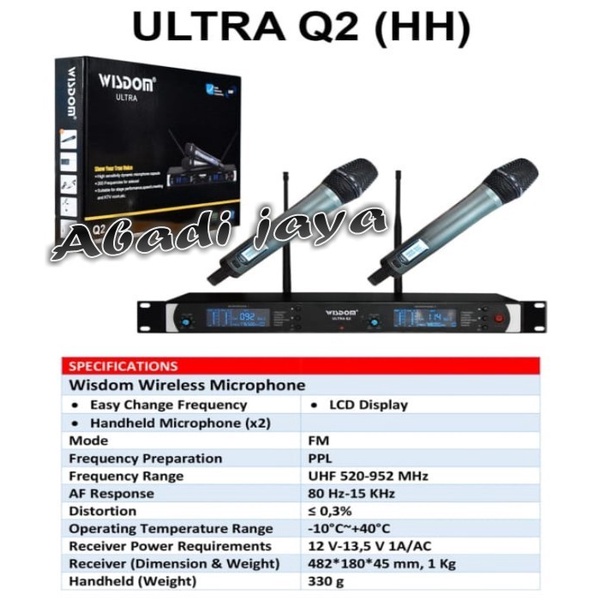 Paling Murah Mic Wireless Wisdom Ultra Q2 Wisdom Ultra Q2 Original