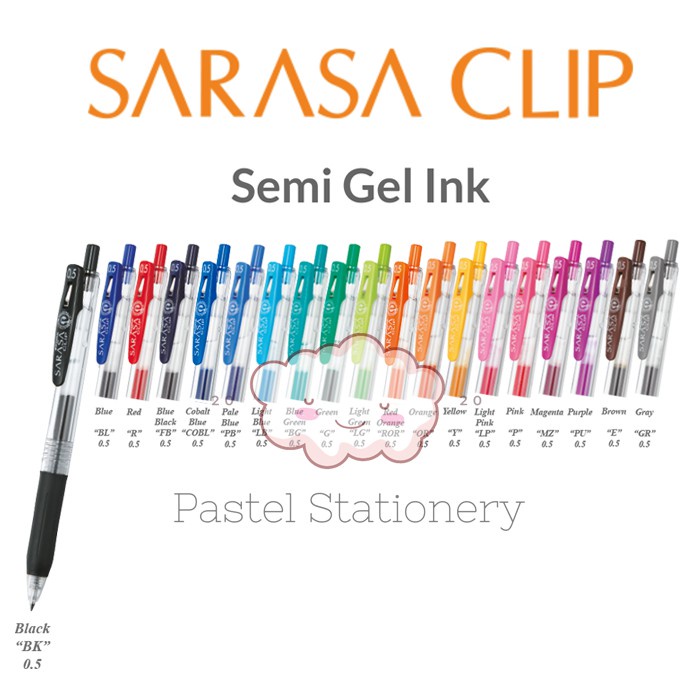 

IK! Pulpen Gel Zebra Sarasa Clip Color 0.5mm - Bolpen Pena Pen Warna 0,5 mm
