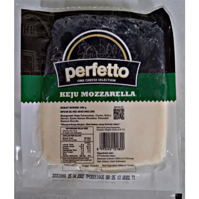 

Perfetto Keju Mozarella 250 gr