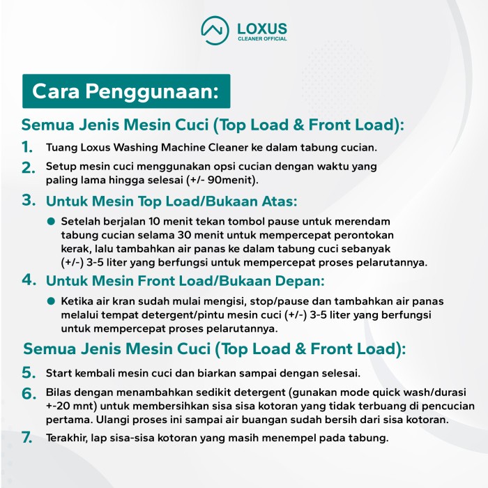 Terlaris Loxus Pembersih Mesin Cuci Washing Machine Cleaner