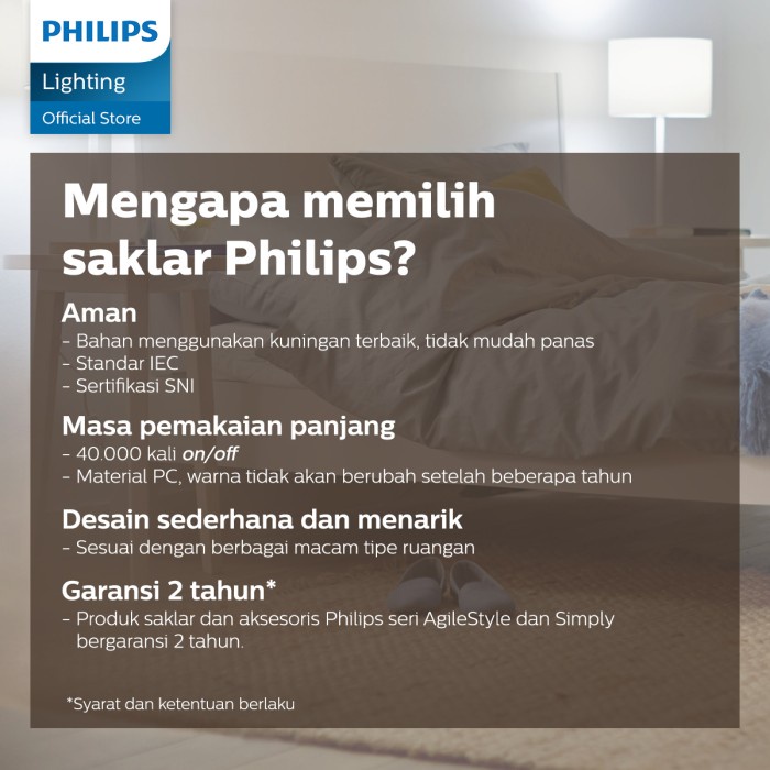 (Good) Philips Simply Switch Saklar 2 Way