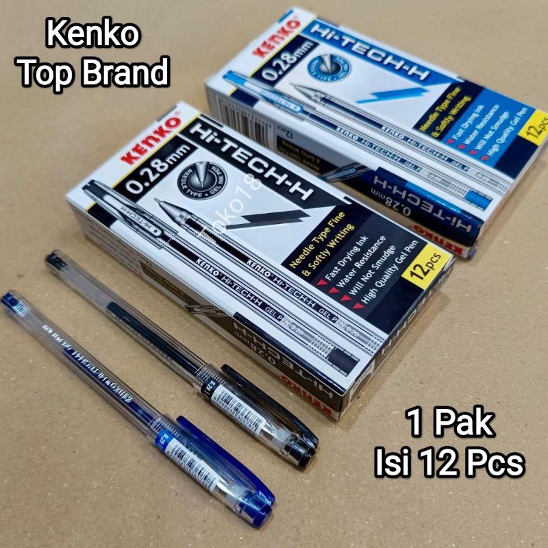 

1 Pak Pulpen Hitech Kenko 0,28mm(Isi 12 Pcs) / Pulpen Hi-Tech
