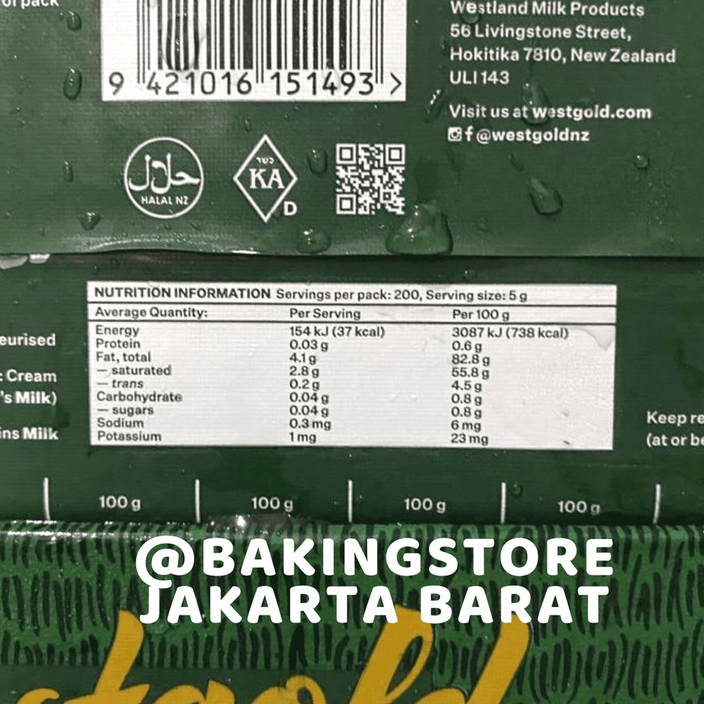 

Westgold Unsalted Butter 1 Kg (IMPORT NEW ZEALAND)