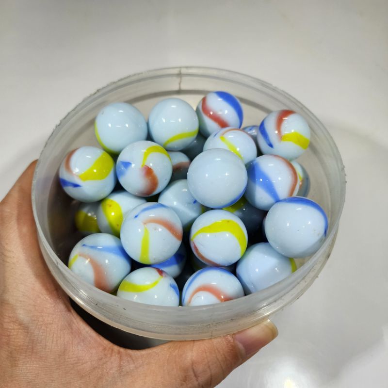 IK (Produk LOKAL) Kelereng Besar dan Kecil (Pack Jala : Besar @20 ; Kecil @50pcs) Mainan Jadul