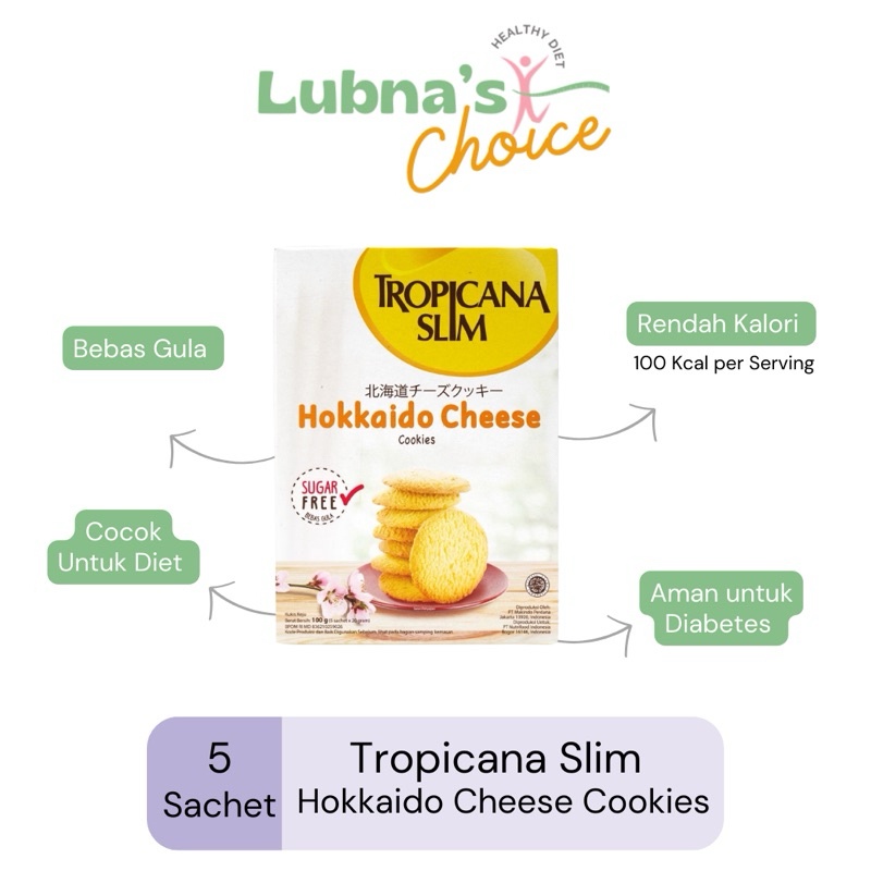 

HJ Tropicana Slim Hokkaido Cheese Cookies - Biskuit Diet Rendah Kalori