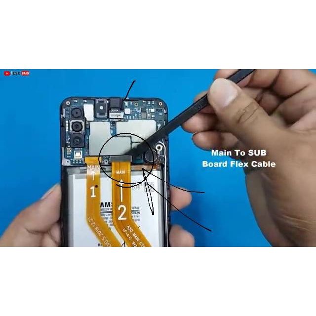 Ready Konektor Fpc Sub Mainboard Samsung A50 di Mesin 64 pin On Board Fpc sub Mainboard 1pcs