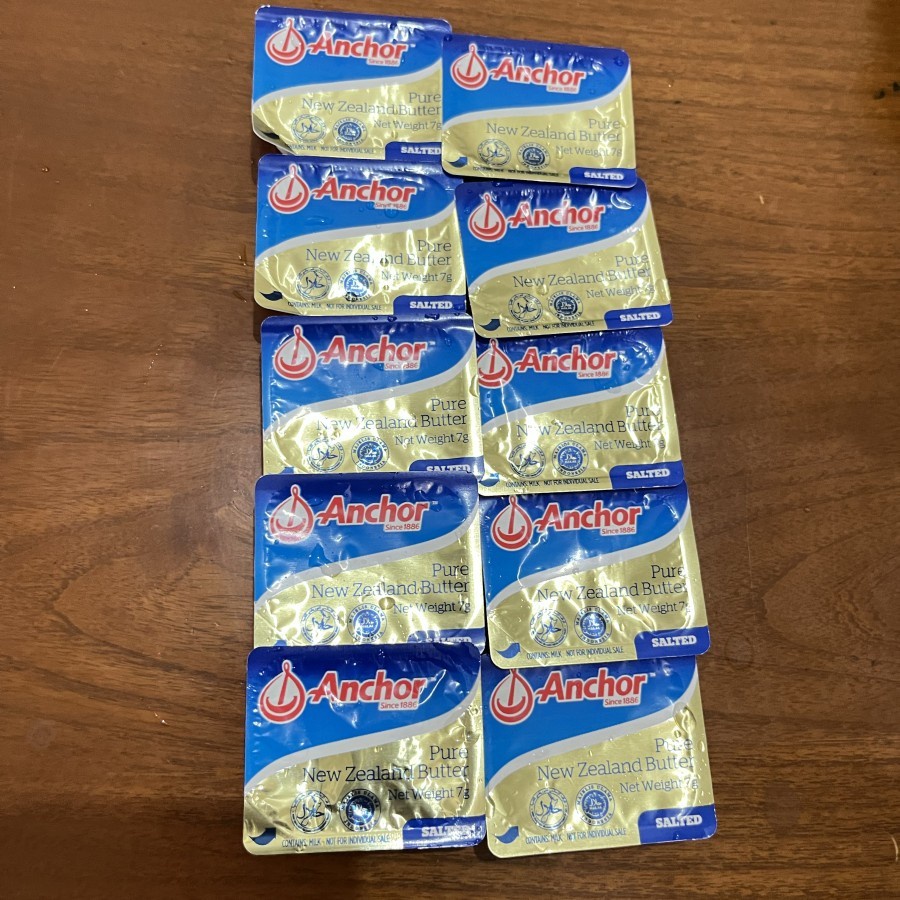 

Anchor Butter Salted Minidish 7 gr 10pc Mentega spread hotel MPASI