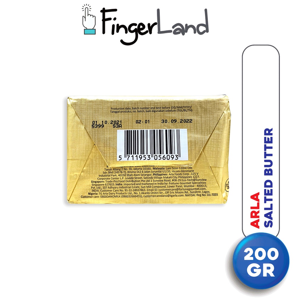 

ARLA Butter Salted 200 gram Mentega Asin