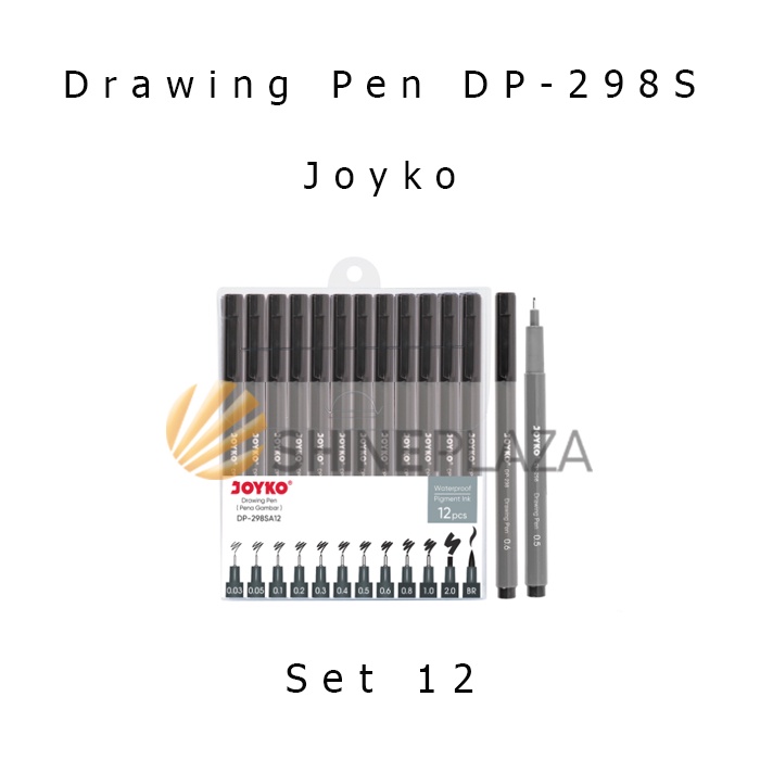 

Drawing Pen Set Joyko DP-298SA12 - Pena Gambar Hitam Set 12 Joyko