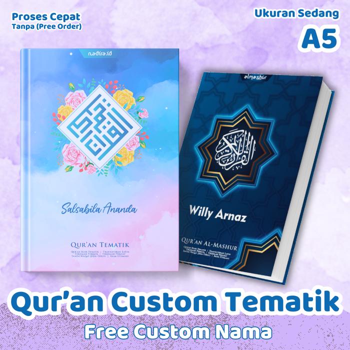 

HJK Quran 2 Blok Warna Al Quran Custom Nama by Nadira id I ukuran A5 I COD Mushaf Alquran
