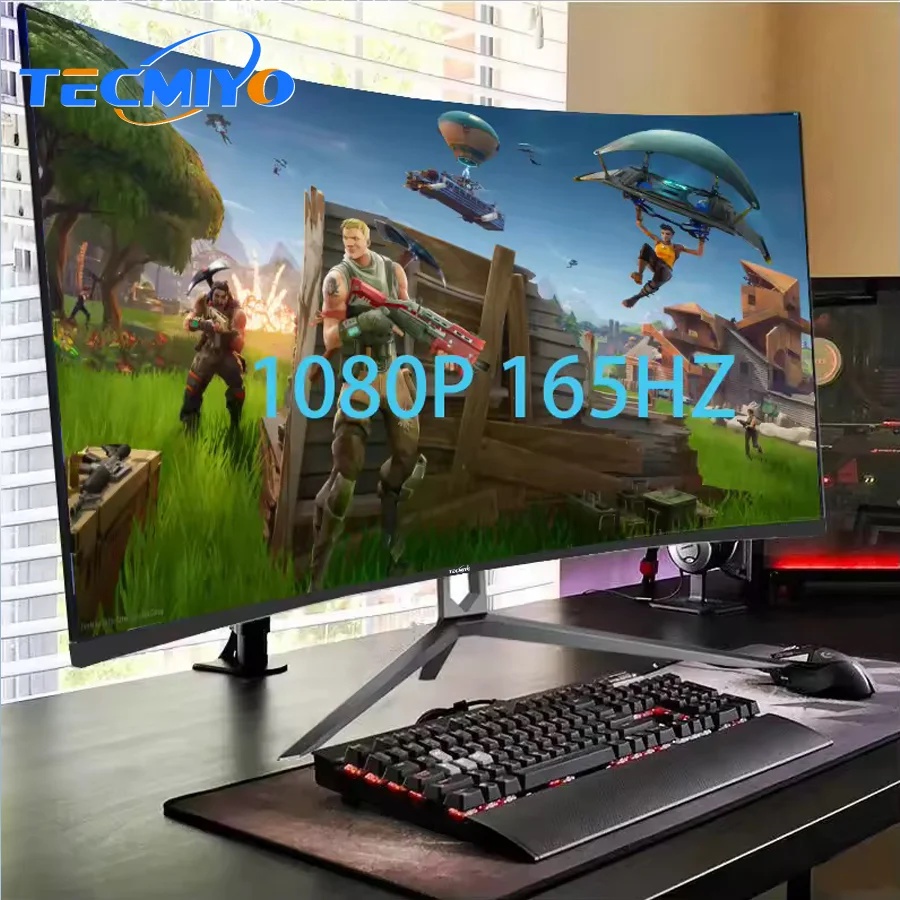 Tecmiyo New Product 27 Inch Game Monitor 240hz 1920*1080 Led Screen 144hz Computer Curve Gaming Pc