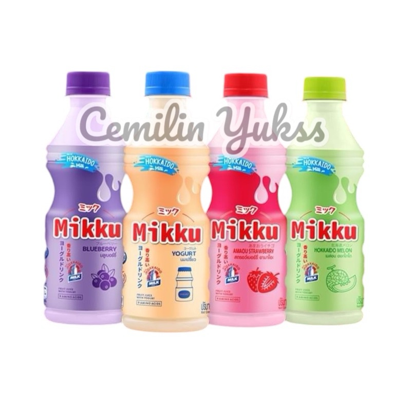 

Mikku Yogurt Drink 300ml Thailand Mikku Yogurt Drink Blueberry Flavour Melon Strawbery Hokaido Milk