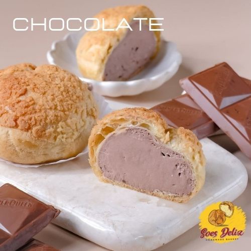 

HJ Kue Sus Soes Deliz coklat vanilla Choux Cream Puff Homemade 10 pcs