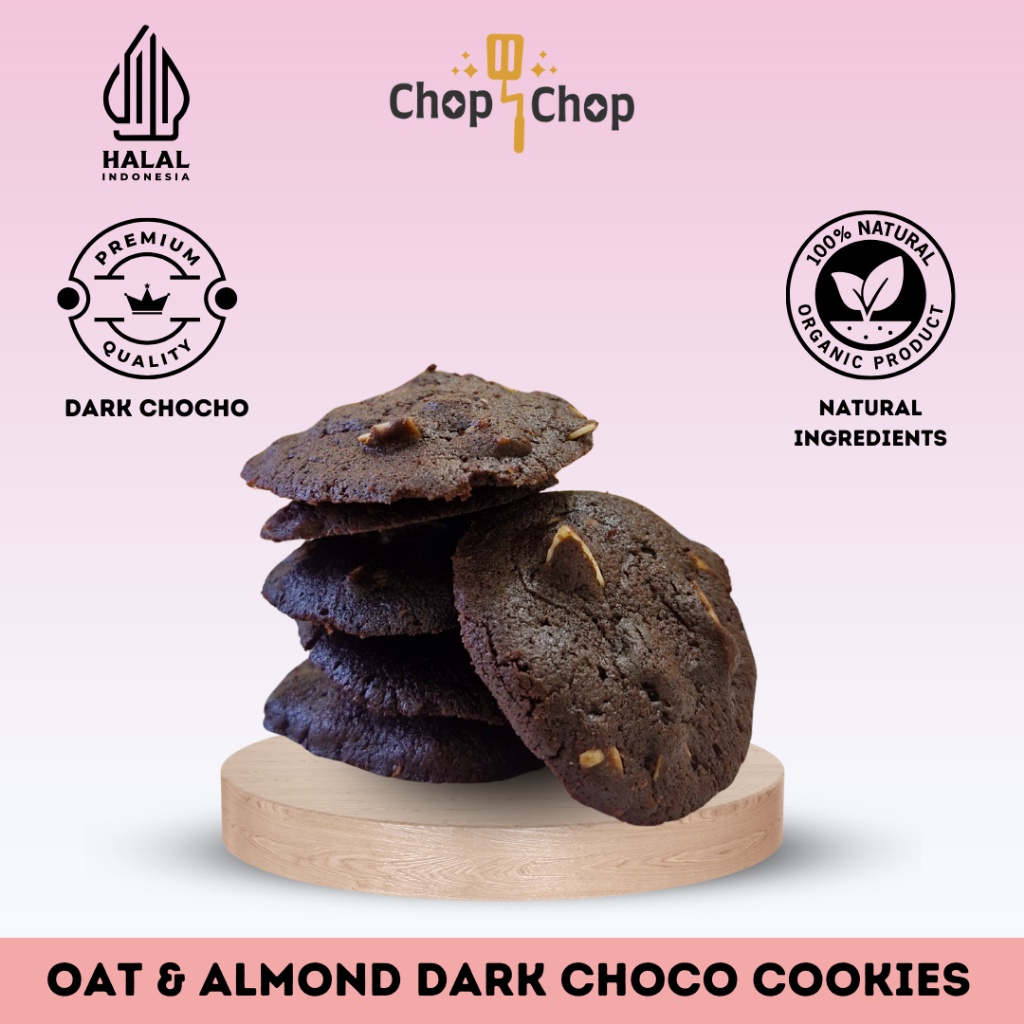 

HJ Oat & Almond Dark Choco Cookies - Cookies Sehat Rendah Kalori