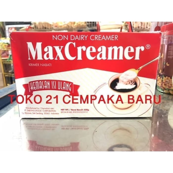 

Max Creamer Refill 1 KARTON - 500 gram @ 24 BOX