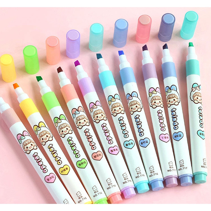 

Highlighter 6 Warna Pastel Doodle Pen 1 Set 6 Pcs Buat Jurnaling Edisi Dodogirl TLD137