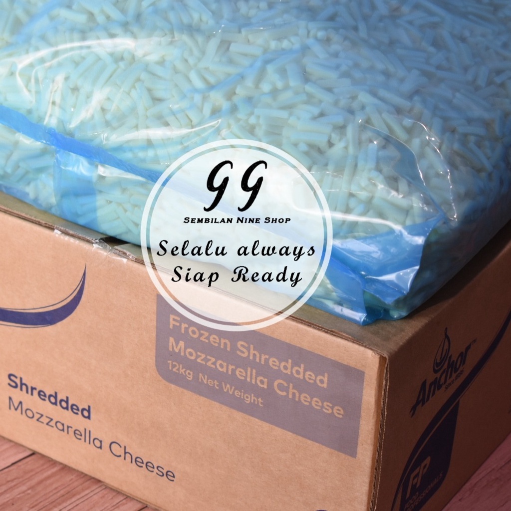 

ANCHOR 1 kg MOZZARELLA SHREDDED Cheese Keju PARUT Mozarella Mozzarela