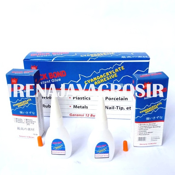 

(10pcs) QUICK BOND LEM TETES 15gr / INSTANT GLUE LEM SERBAGUNA