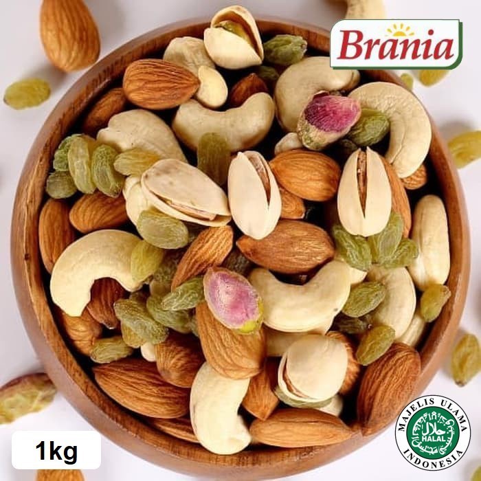 

Premium Mix Nuts / Trail Mix/Kacang Mix /Almond Cashew Pistachio 1 kg